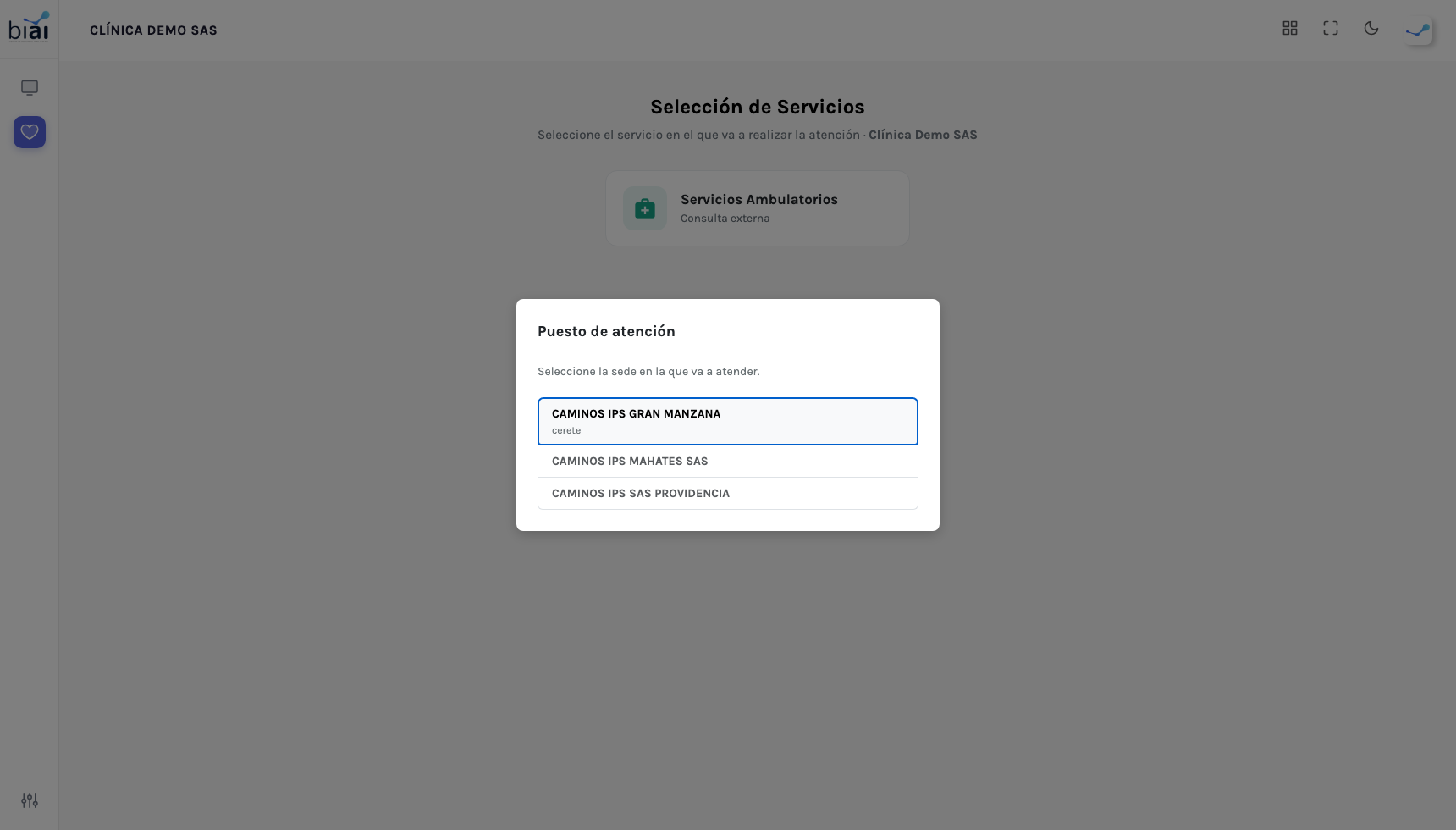 Servicios de Historia Clínica